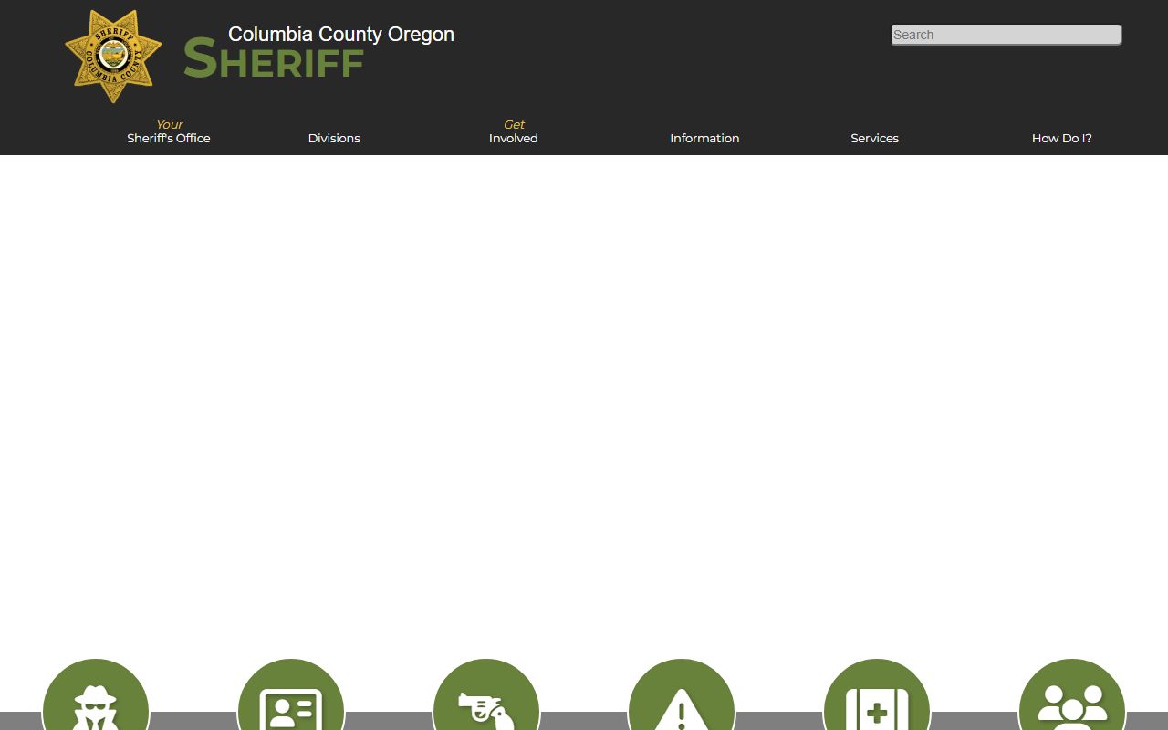 Columbia County public records Sheriff's Office page