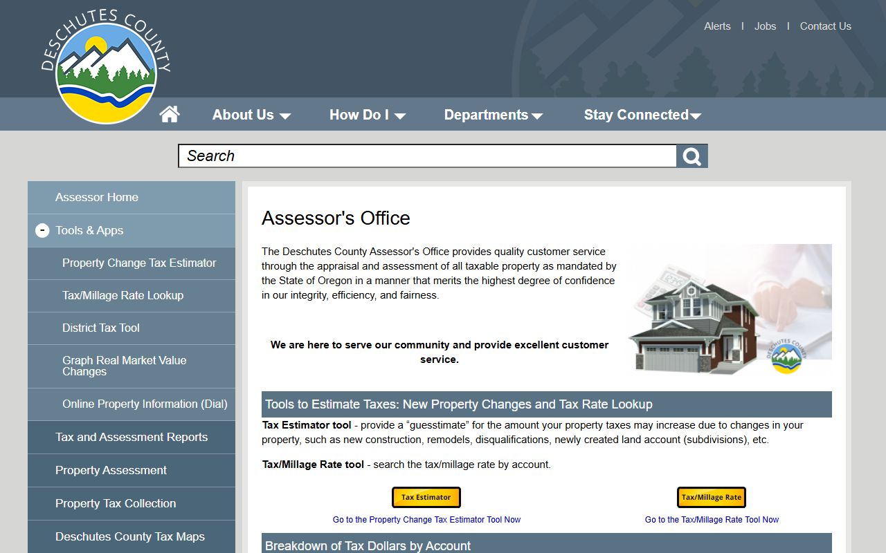 Deschutes County Assessor office for property records