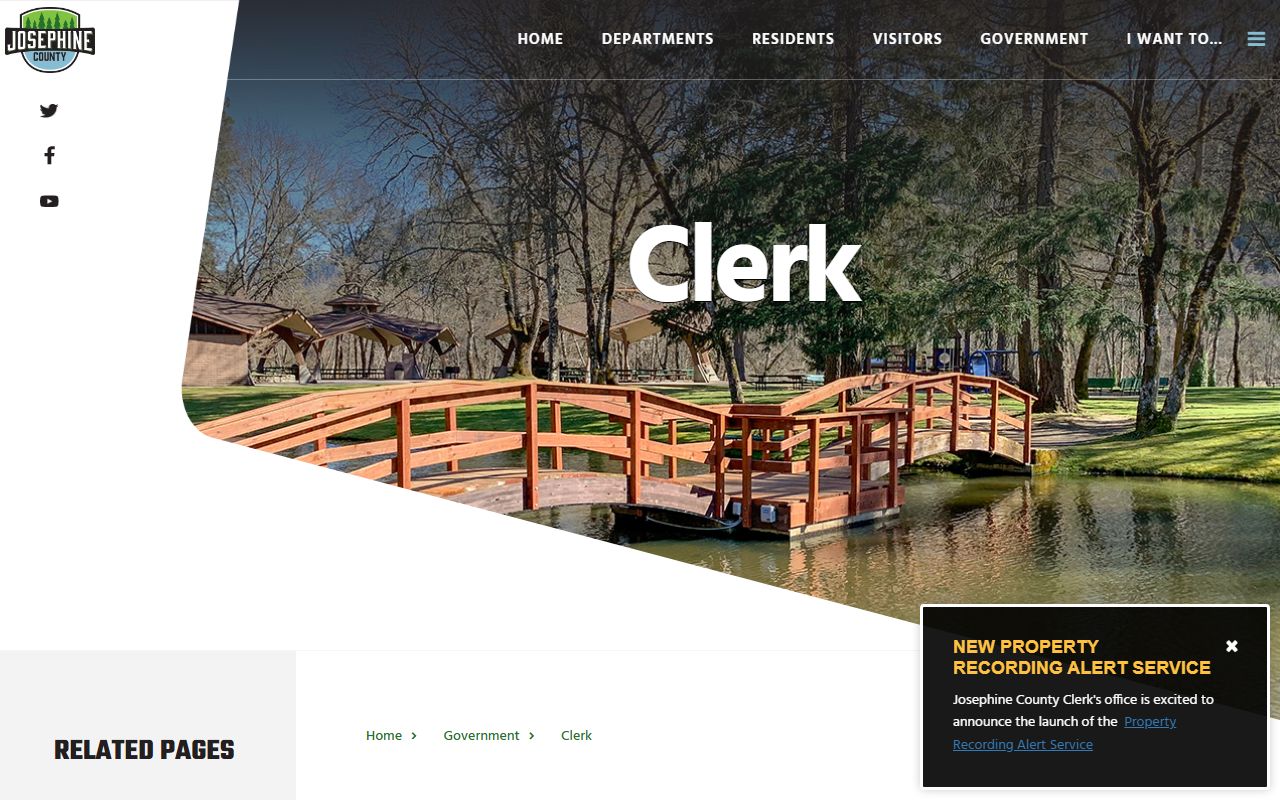 Josephine County clerk office for public records in Grants Pass