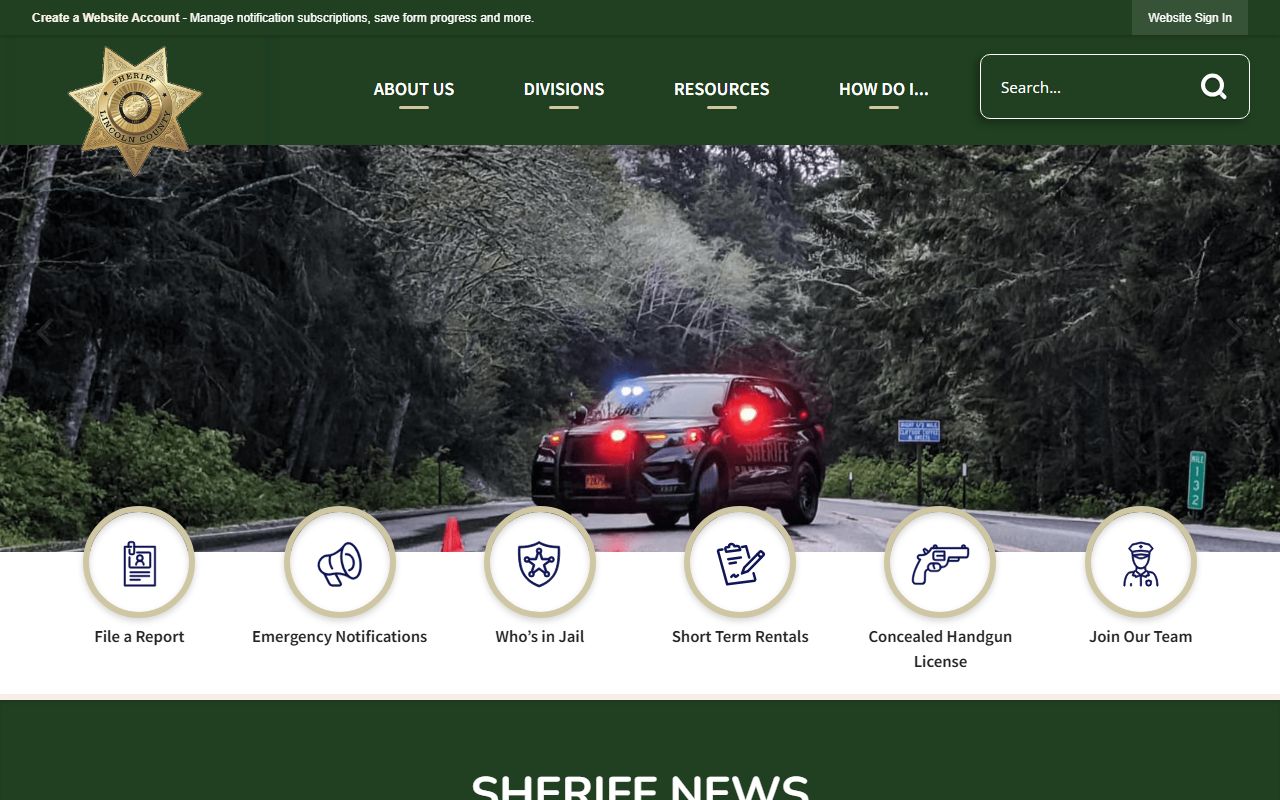 Lincoln County Sheriff's Office records